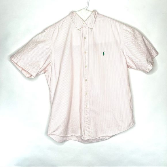 Polo Ralph Lauren Other - Ralph Lauren Mens Classic Fit Long Sleeve Button Up Shirt  XL Pink/White Striped